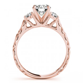 Vintage Heirloom Three Stone Engagement Ring 14k Rose Gold (2.25ct)