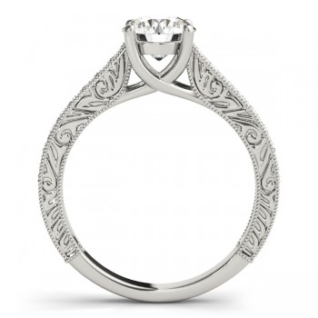 Vintage Round Cut Diamond Engagement Ring Platinum (2.25ct)