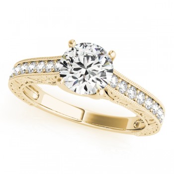 Vintage Diamond Engagement Ring Bridal Set 14k Yellow Gold (2.50ct)