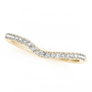 Semi Eternity Contour Diamond Wedding Ring in 14k Yellow Gold (0.25ct)