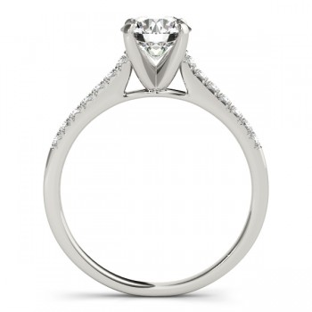 Diamond Single Row Engagement Ring Platinum (0.11ct)