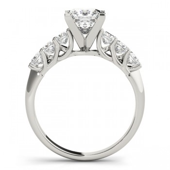 Princess Moissanite Diamonds Engagement Ring 14k White Gold (2.10ct)