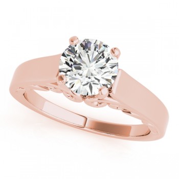 Bridal Antique Solitaire Bridal Set 14k Rose Gold