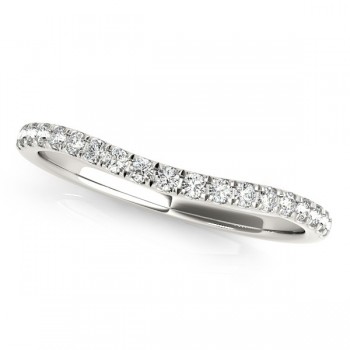 Diamond Curved Wedding Band in Platinum (0.20ct)