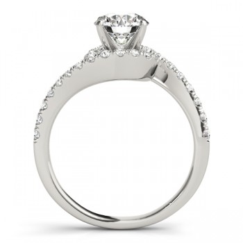 Diamond Twisted Swirl Engagement Ring Setting Palladium (0.36ct)