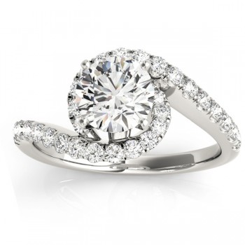 Diamond Twisted Swirl Bridal Set Setting Platinum (0.62ct)