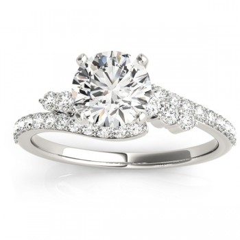 Diamond Bypass Engagement Ring Setting Platinum (0.45ct)
