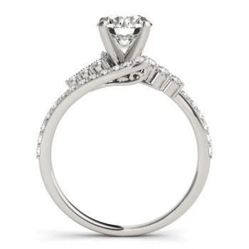 Diamond Bypass Engagement Ring Setting Platinum (0.45ct)