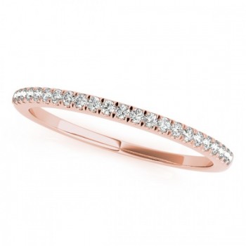 Diamond Accented Wedding Band 14k Rose Gold (0.14ct)