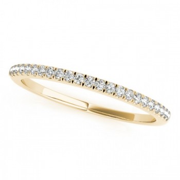 Moissanite Accented Wedding Band 14k Yellow Gold (0.14ct)
