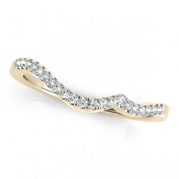 Semi Eternity Contour Diamond Wedding Ring in 14k Yellow Gold (0.16ct)