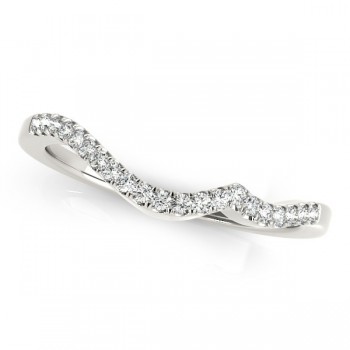 Semi Eternity Contoured Diamond Wedding Ring Platinum (0.16ct)