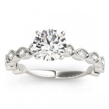 Vintage Style Diamond Engagement Ring Setting Platinum (0.40ct)