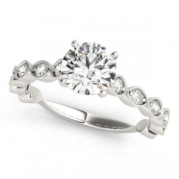 Vintage Style Diamond Engagement Ring Setting Platinum (0.40ct)