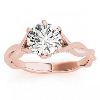 Diamond 6-Prong Twisted Bridal Set Setting 18k Rose Gold (0.19ct)