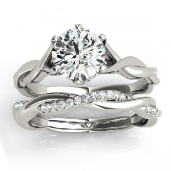 Diamond 6-Prong Twisted Bridal Set Setting Platinum (0.19ct)