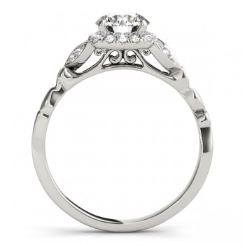 Diamond Antique Style Engagement Ring Platinum (0.89ct)