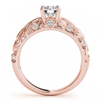 Diamond Antique Style Engagement Ring 14k Rose Gold (0.68ct)