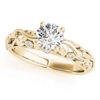 Diamond Antique Style Bridal Set 14k Yellow Gold (0.75ct)