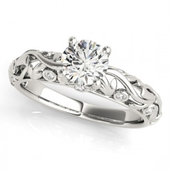 Diamond Antique Style Bridal Set Palladium (0.75ct)