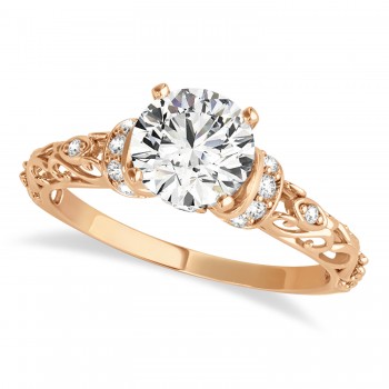 Diamond Antique Style Bridal Set 14k Rose Gold (1.62ct)