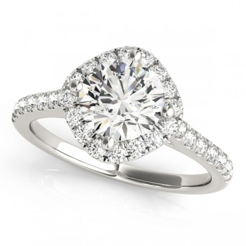 Diamond East West Halo Engagement Ring Platinum (0.96ct)