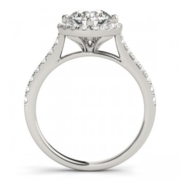 Diamond East West Halo Engagement Ring Platinum (0.96ct)