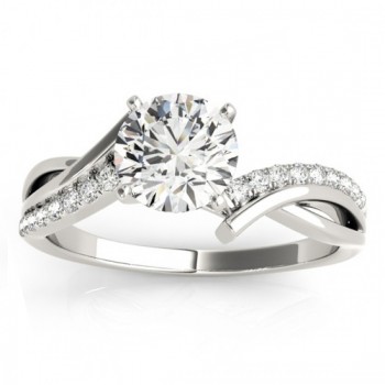 Diamond Twist Bypass Engagement Ring Setting Platinum (0.09ct)