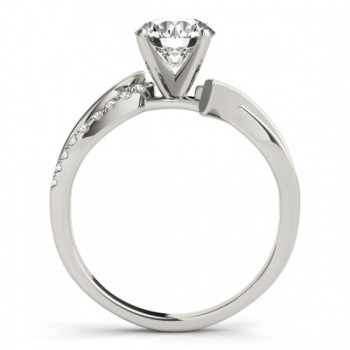 Diamond Twist Bypass Engagement Ring Setting Platinum (0.09ct)