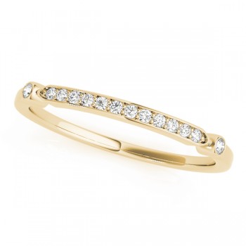 Unique Stackable Diamond Ring Band 18k Yellow Gold (0.08ct)