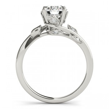 Bypass Floral Diamond Engagement Ring 18k White Gold (1.50ct)