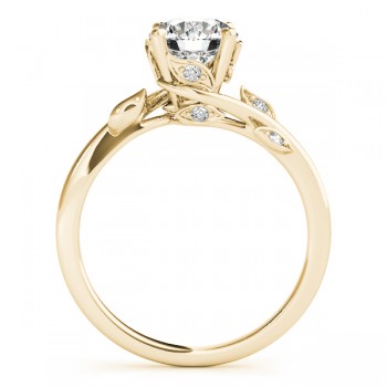 Bypass Floral Diamond Engagement Ring 18k Yellow Gold (0.50ct)