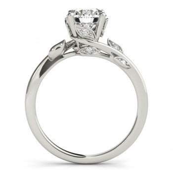 Bypass Floral Diamond Engagement Ring palladium (0.75ct)