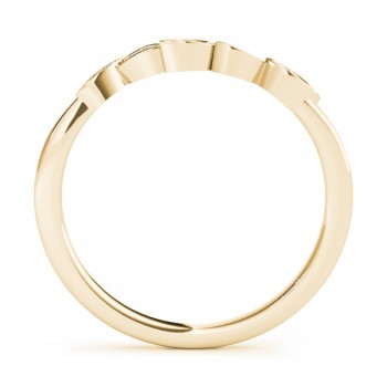 Lab Grown Floral Wedding Ring  Band 14K Yellow Gold (0.05ct)