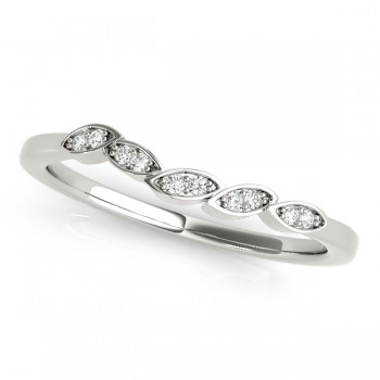 Lab Grown Floral Wedding Ring  Band Palladium (0.05ct)