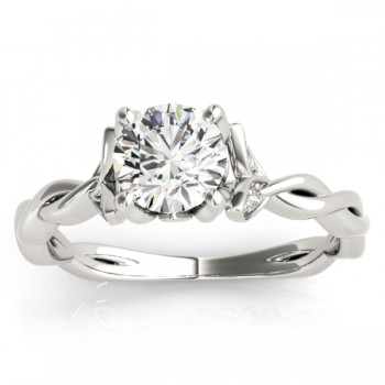 Infinity Leaf Engagement Ring Platinum (0.07ct)