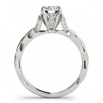 Infinity Leaf Engagement Ring Platinum (0.07ct)