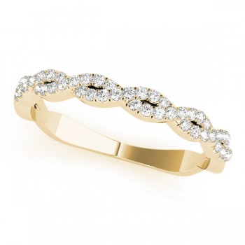 Infinity Diamond Stackable Ring Band 18k Yellow Gold (0.25ct)