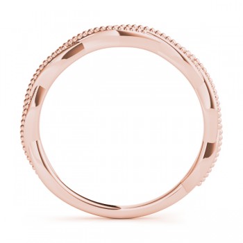 Twisted Infinity Stackable Ring Wedding Band 14k Rose Gold