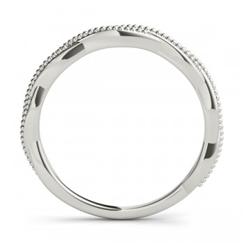 Twisted Infinity Stackable Ring Wedding Band Platinum