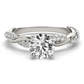 Infinity Twist Diamond Engagement Ring Setting Platinum (0.40ct)