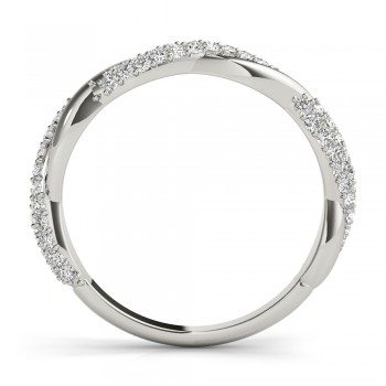 Infinity Twist Diamond Wedding Ring Band Platinum (0.40 ct)