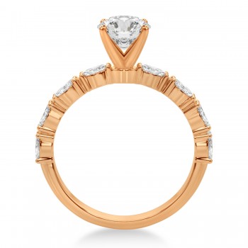 Lab Grown Diamond Marquise Engagement Ring 14k Rose Gold (0.63ct)