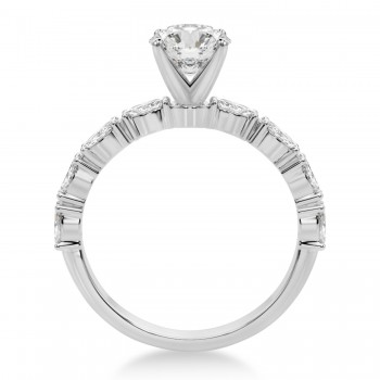 Lab Grown Diamond Marquise Engagement Ring 14k White Gold (0.63ct)