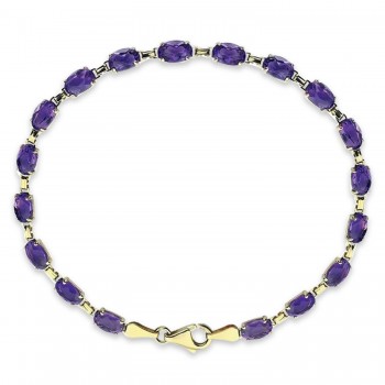 Natural Amethyst Bracelet 14K Yellow Gold (0.44ct)