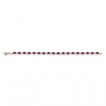 Lab Grown Ruby Bracelet 14K Yellow Gold (0.60ct)