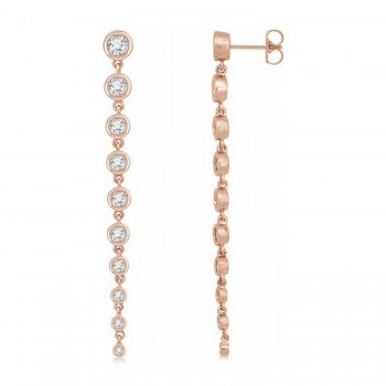 Lab-Grown Diamond Graduated Earrings 14K Rose Gold (1.75ct)