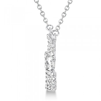 Diamond Puzzle Pendant Necklace 14k White Gold (0.33ct)