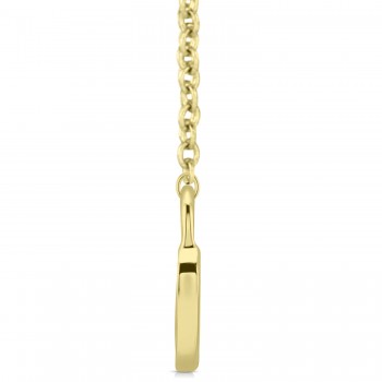 Enamel Heart Pendant Necklace 14K Yellow Gold