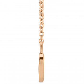 Enamel Heart Pendant Necklace 14K Rose Gold